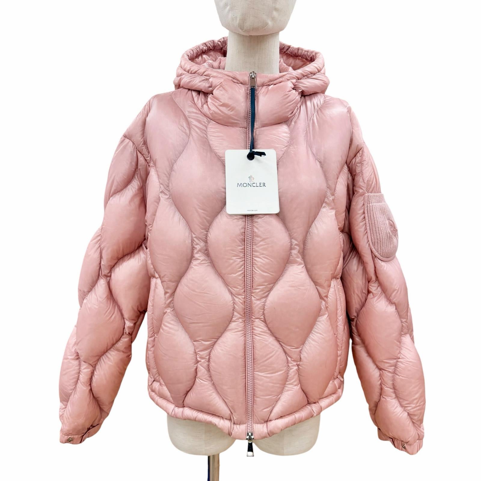Excellent MONCLER Down jacket ANTHON pink Nylon Women 0