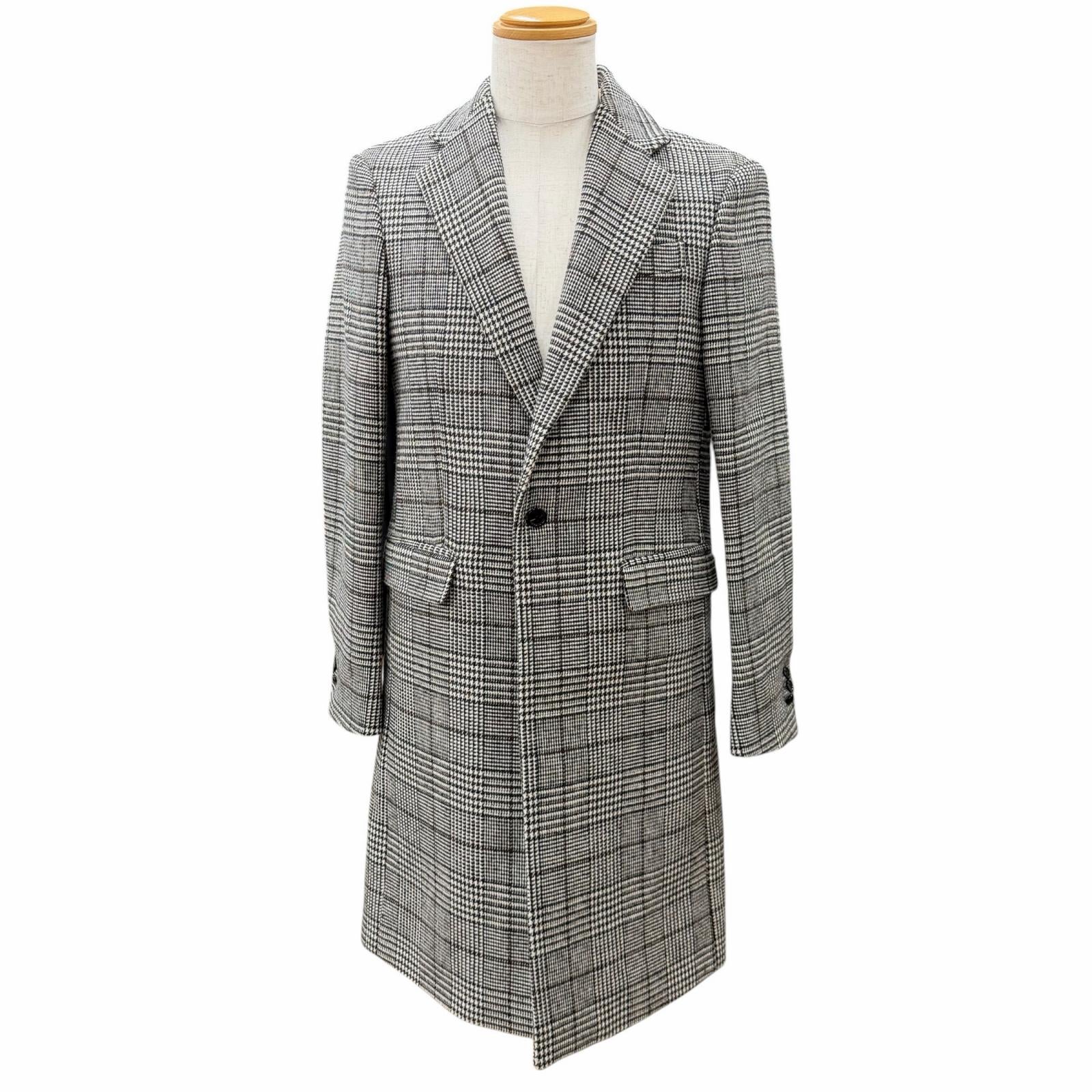Excellent RAF SIMONS Chester coat Brown wool mens 46 25008-09913