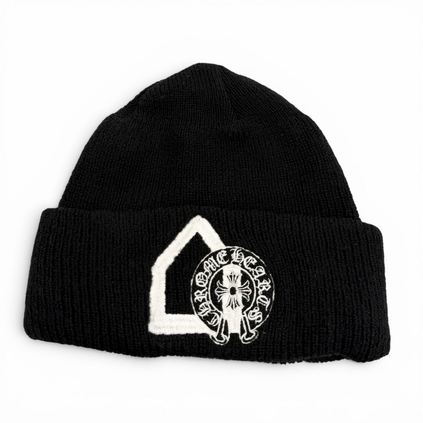 クロムハーツ ドーバーストリートマーケット キャップ Great CHROME HEARTS Dover Street Market Knit cap black wool mens
