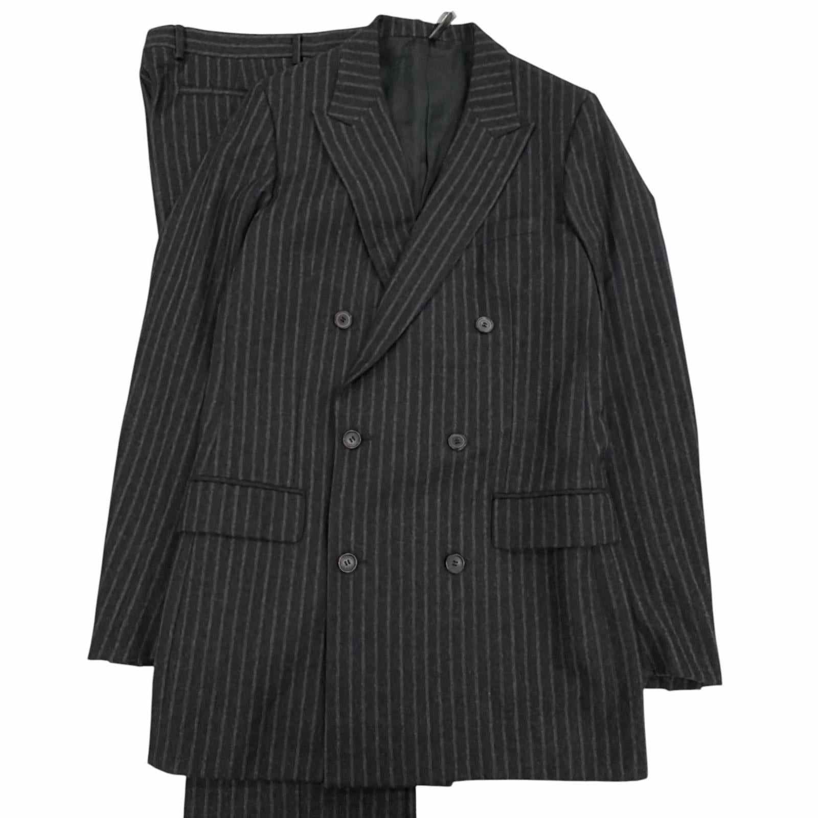 Excellent Dior HOMME suit 03AW Hedi Slimane Luster Period Charcoal