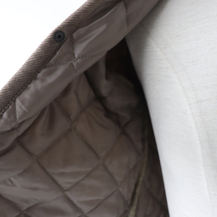 Discounted Excellent LAVENHAM coat Quilted jacket with hood and padding Khaki Brown 34