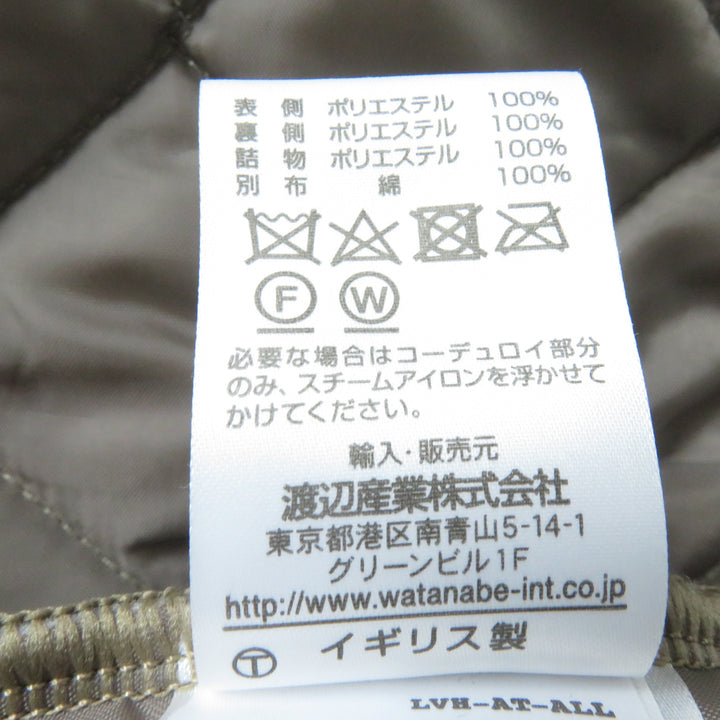 Discounted Excellent LAVENHAM coat Quilted jacket with hood and padding Khaki Brown 34