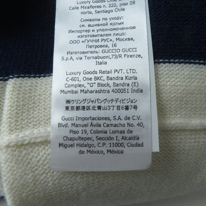 Discounted Pristine GUCCI skirt Marine striped knit Ivoryx navy Women XS 691664