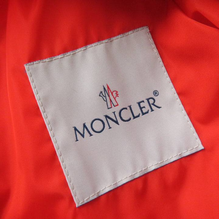 Pristine MONCLER 尼龙夹克 ALEXANDRITE 带帽，饰有品牌标志贴片，拉链开合，橙色尼龙材质，女款2