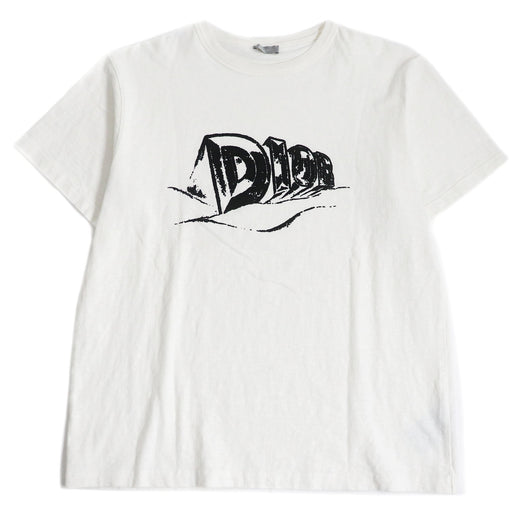 Discounted Great DIOR Short sleeve T-shirt Slub Cotton white cotton mens XL 393J696A0849