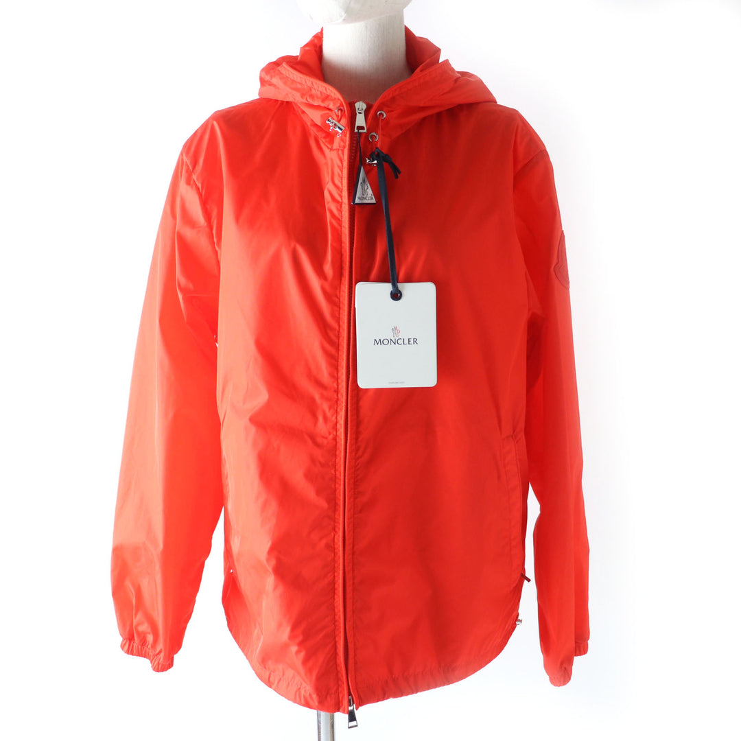 新品 MONCLER ナイロンジャケット ALEXANDRITE フード付き ロゴパッチ ZIP UP オレンジ ナイロン レディース1