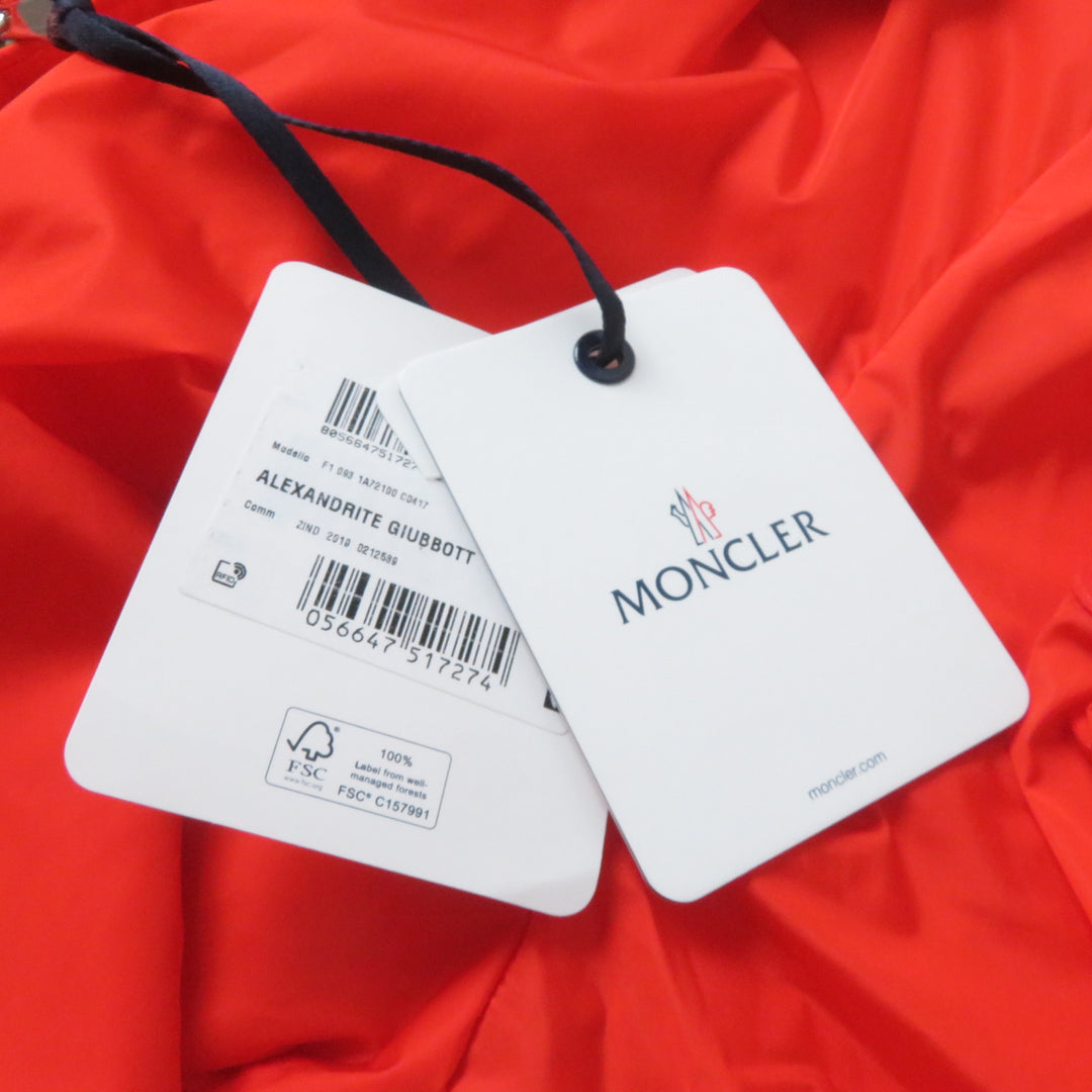 新品 MONCLER ナイロンジャケット ALEXANDRITE フード付き ロゴパッチ ZIP UP オレンジ ナイロン レディース1