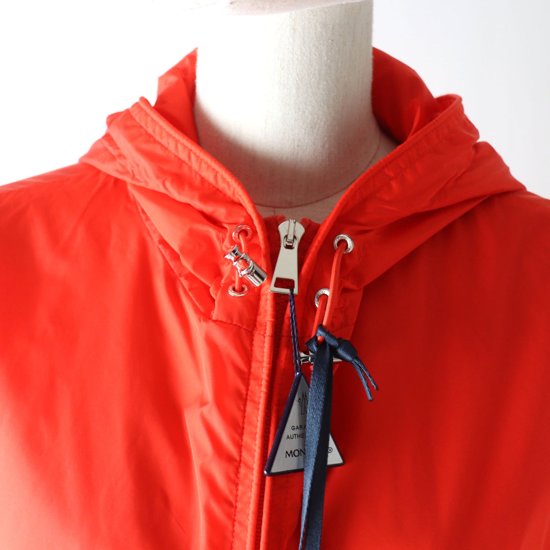 新品 MONCLER ナイロンジャケット ALEXANDRITE フード付き ロゴパッチ ZIP UP オレンジ ナイロン レディース1