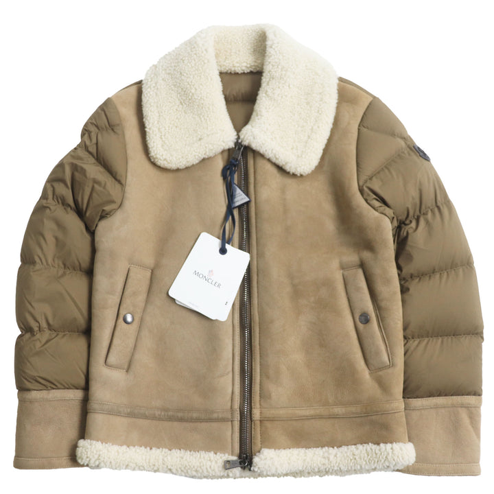 Discounted Pristine MONCLER Down jacket CURVAL Brown Mouton mens 0