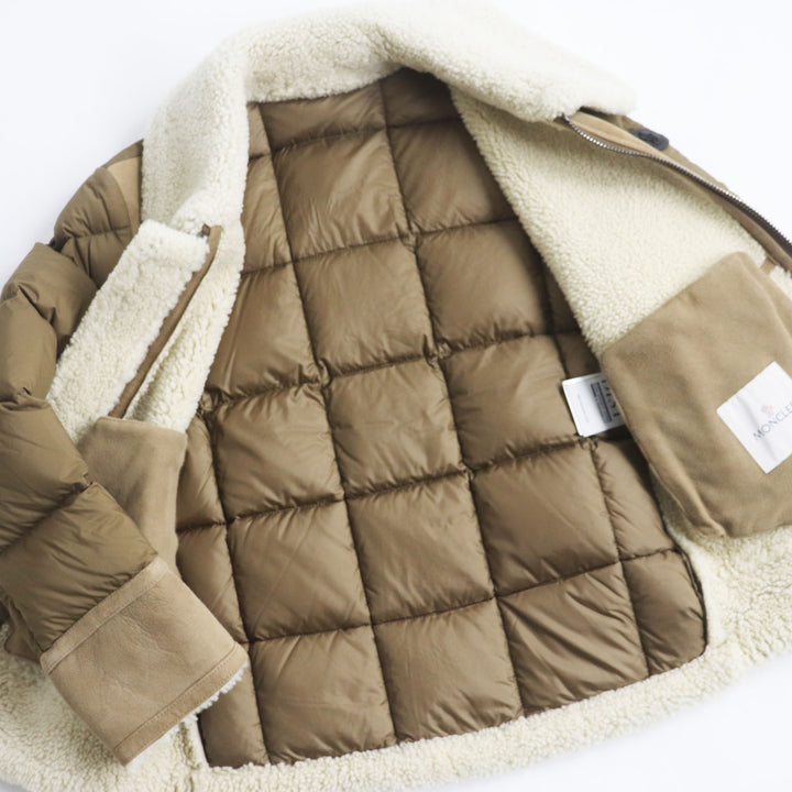 Discounted Pristine MONCLER Down jacket CURVAL Brown Mouton mens 0