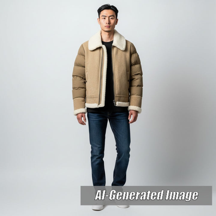 Discounted Pristine MONCLER Down jacket CURVAL Brown Mouton mens 0