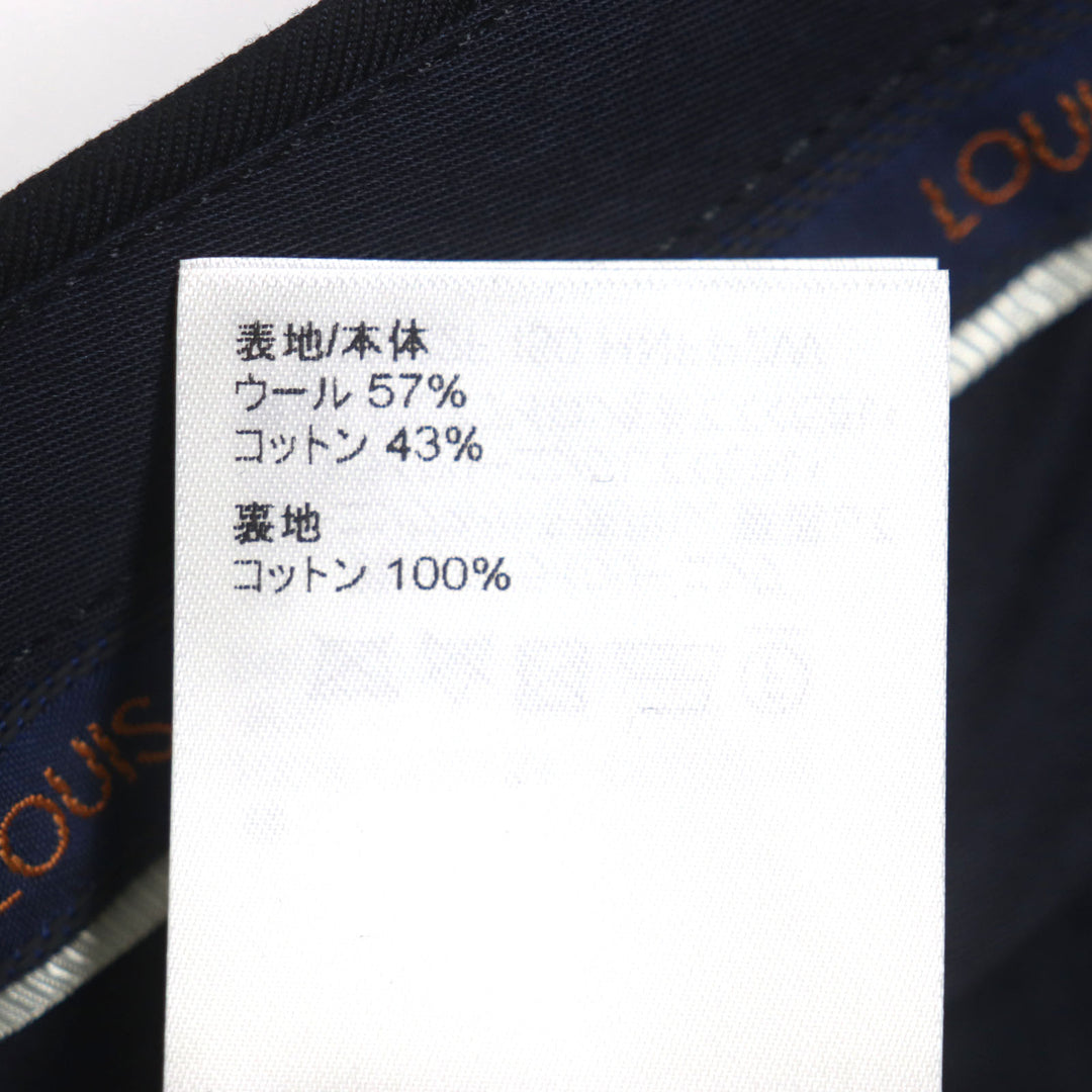 Pristine LOUIS VUITTON 短裤 Damier 定制短裤 海军蓝羊毛男式 36