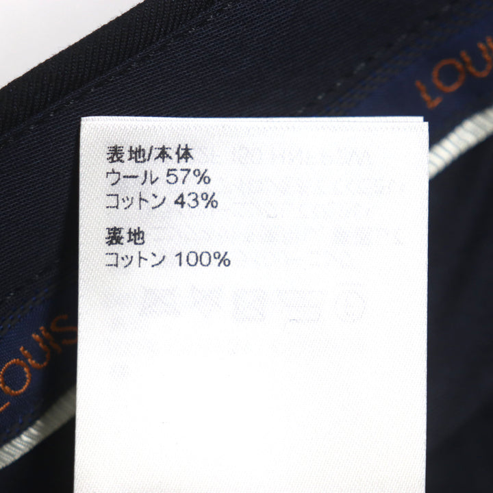 Pristine LOUIS VUITTON 短裤 Damier 定制短裤 海军蓝羊毛男式 36