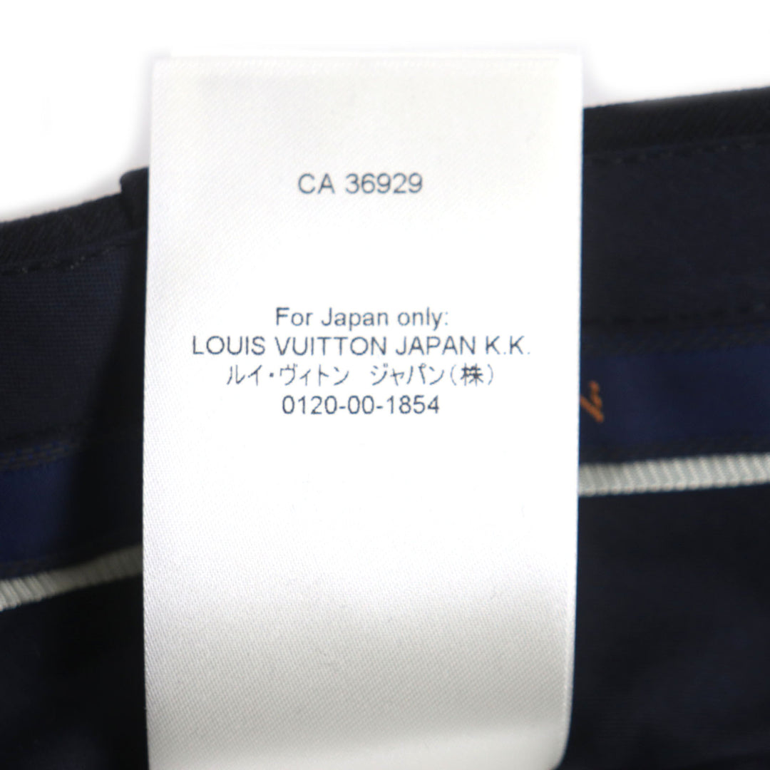 Pristine LOUIS VUITTON 短裤 Damier 定制短裤 海军蓝羊毛男式 36