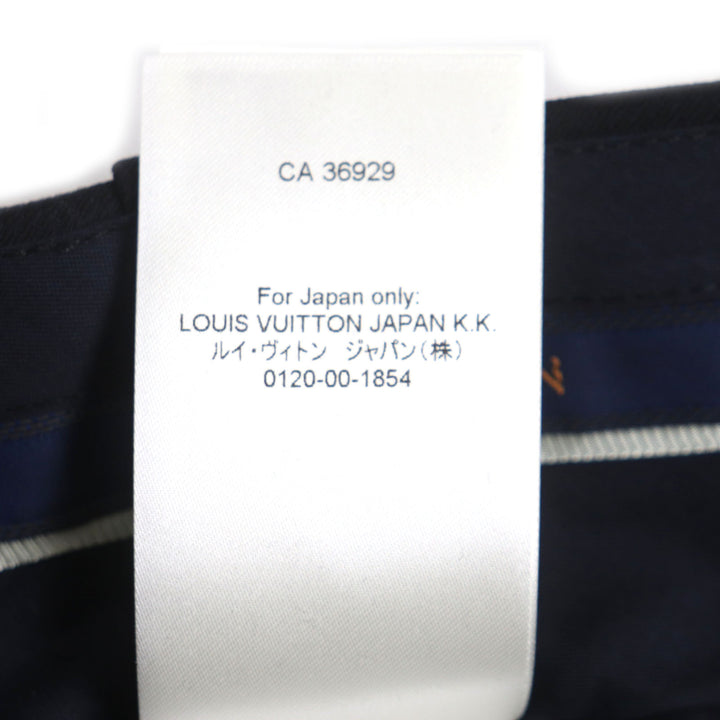Pristine LOUIS VUITTON 短裤 Damier 定制短裤 海军蓝羊毛男式 36