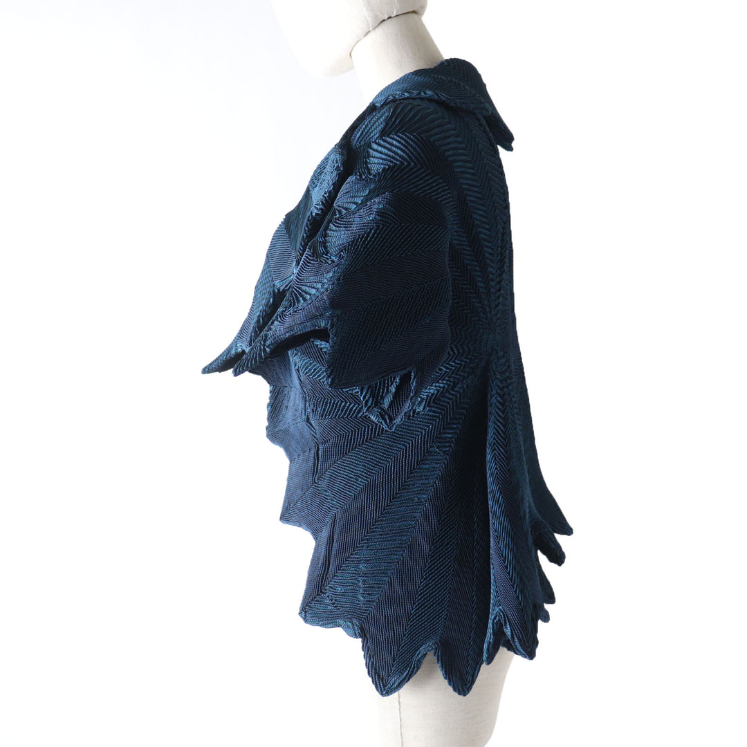 Discounted Excellent ISSEY MIYAKE Jacket 3D STEAM STRETCH Steam stretch blue 2 IM06-FD028