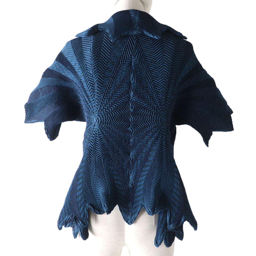 Discounted Excellent ISSEY MIYAKE Jacket 3D STEAM STRETCH Steam stretch blue 2 IM06-FD028
