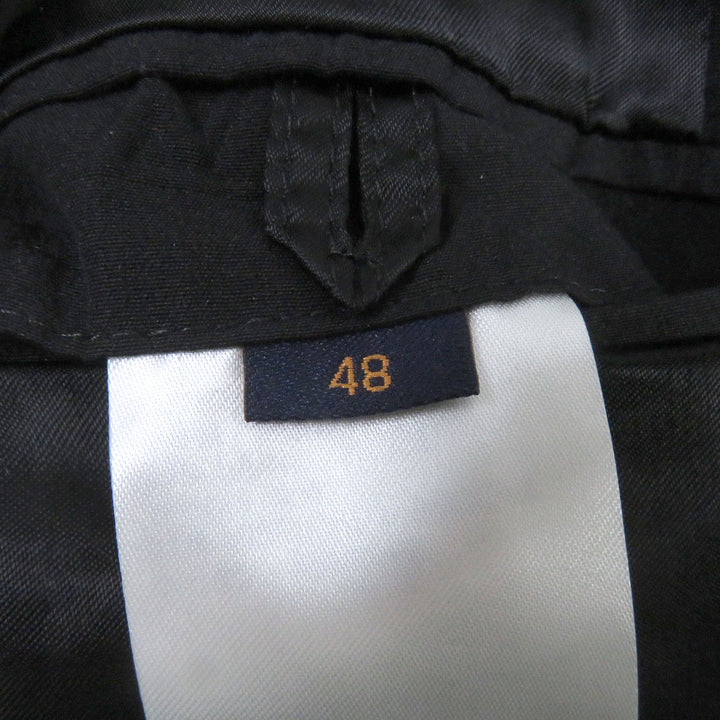 Discounted Great LOUIS VUITTON suit Monogram embossed peak lapel double-breasted black mens
