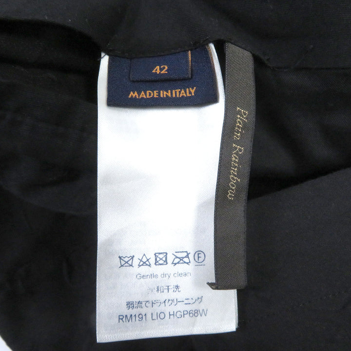 Discounted Great LOUIS VUITTON suit Monogram embossed peak lapel double-breasted black mens