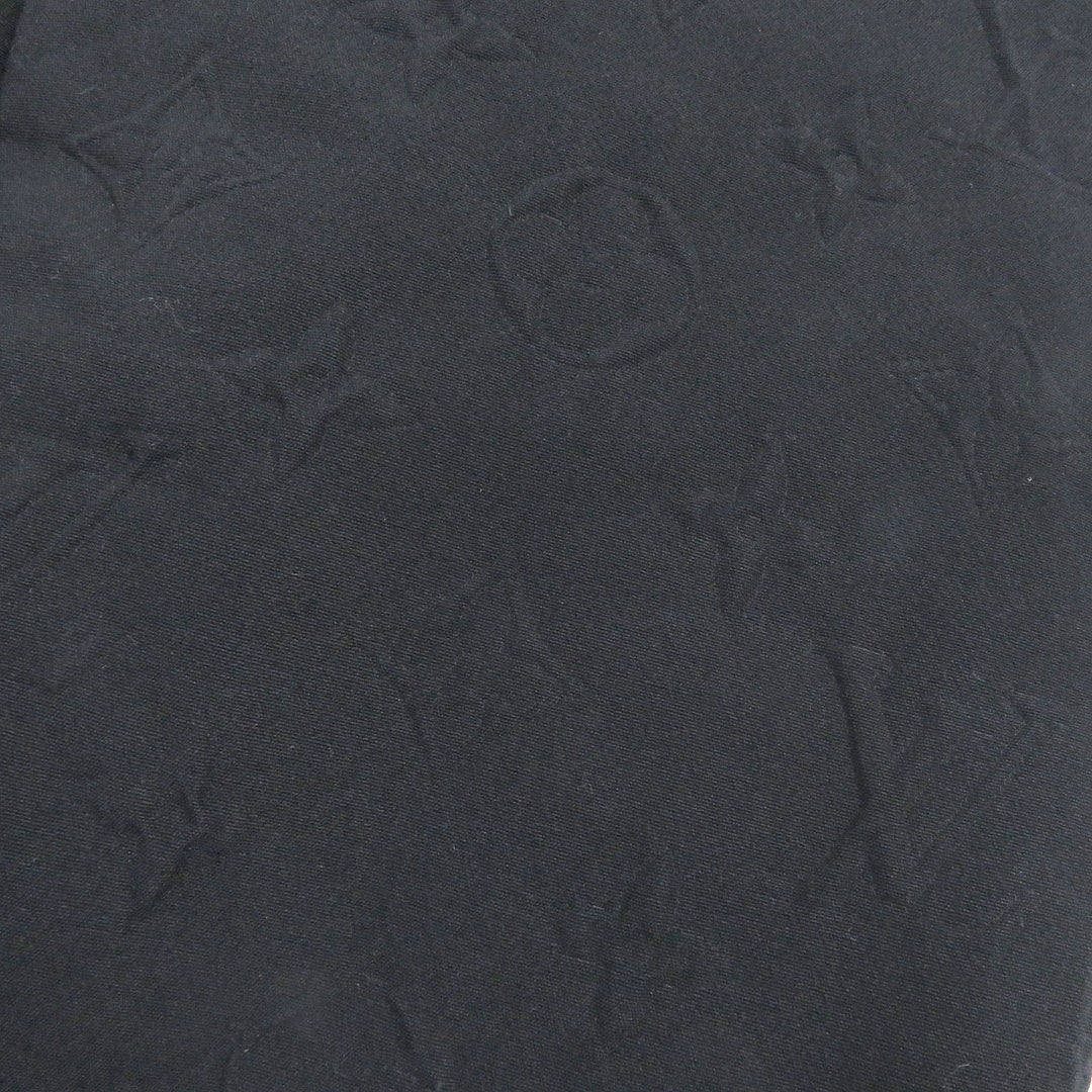 Discounted Great LOUIS VUITTON suit Monogram embossed peak lapel double-breasted black mens