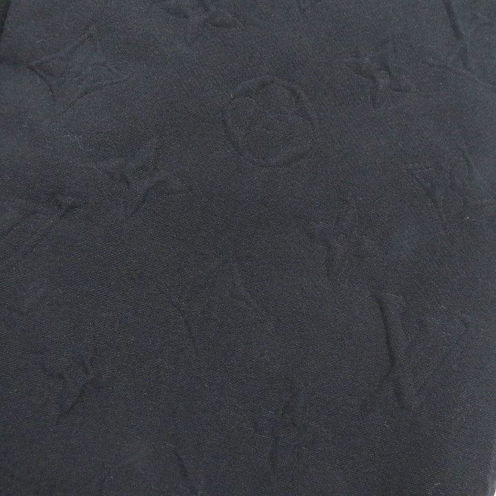 Discounted Great LOUIS VUITTON suit Monogram embossed peak lapel double-breasted black mens