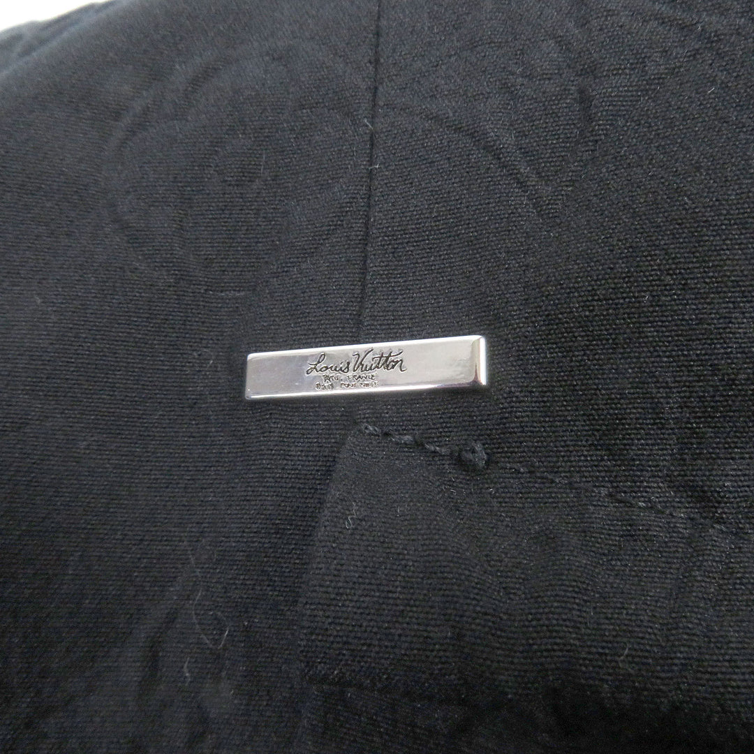 Discounted Great LOUIS VUITTON suit Monogram embossed peak lapel double-breasted black mens