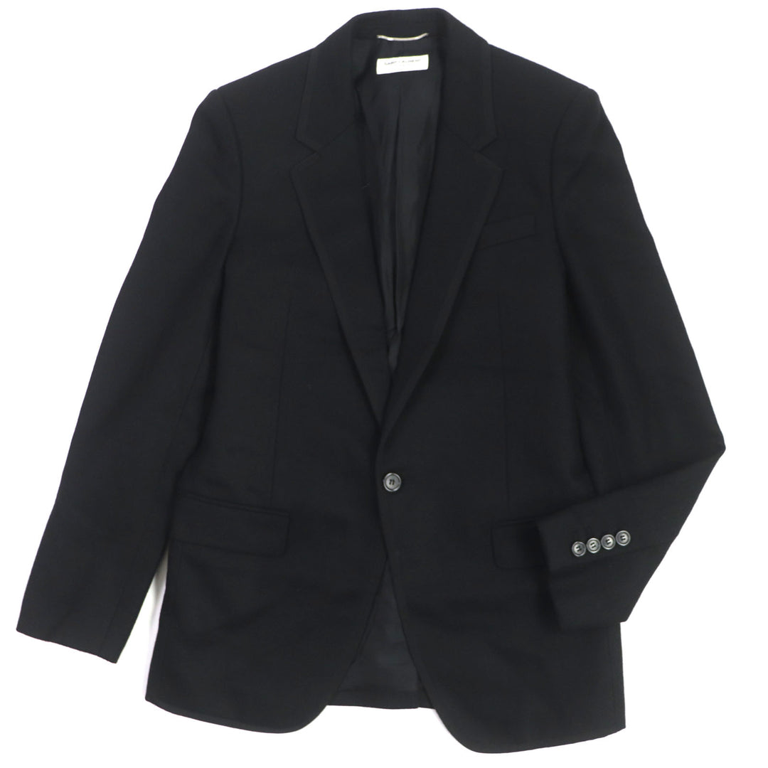 Excellent SAINT LAURENT PARIS tailored jacket Lining: 100% silk, black mens 46 687349