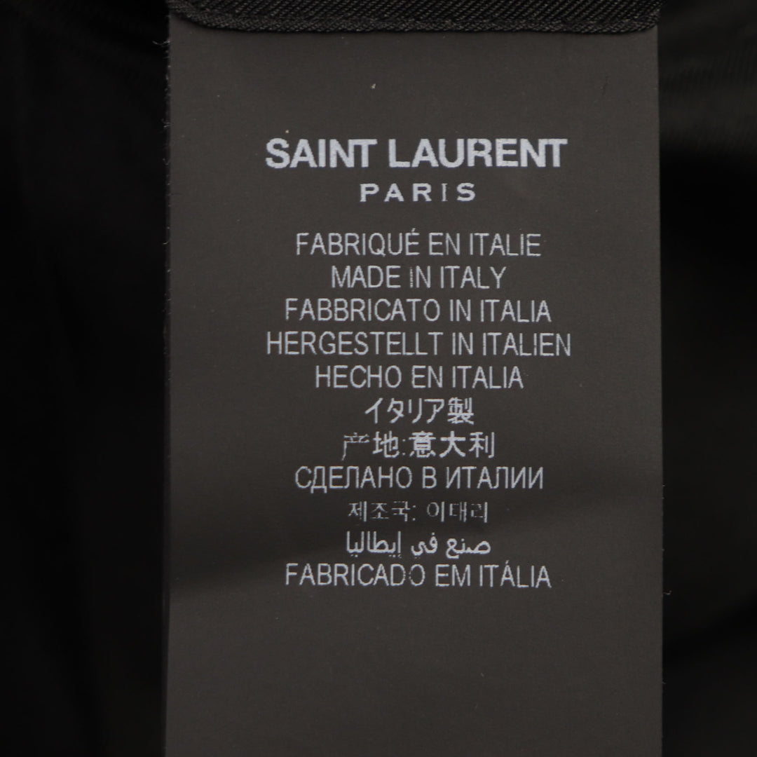 Excellent SAINT LAURENT PARIS tailored jacket Lining: 100% silk, black mens 46 687349