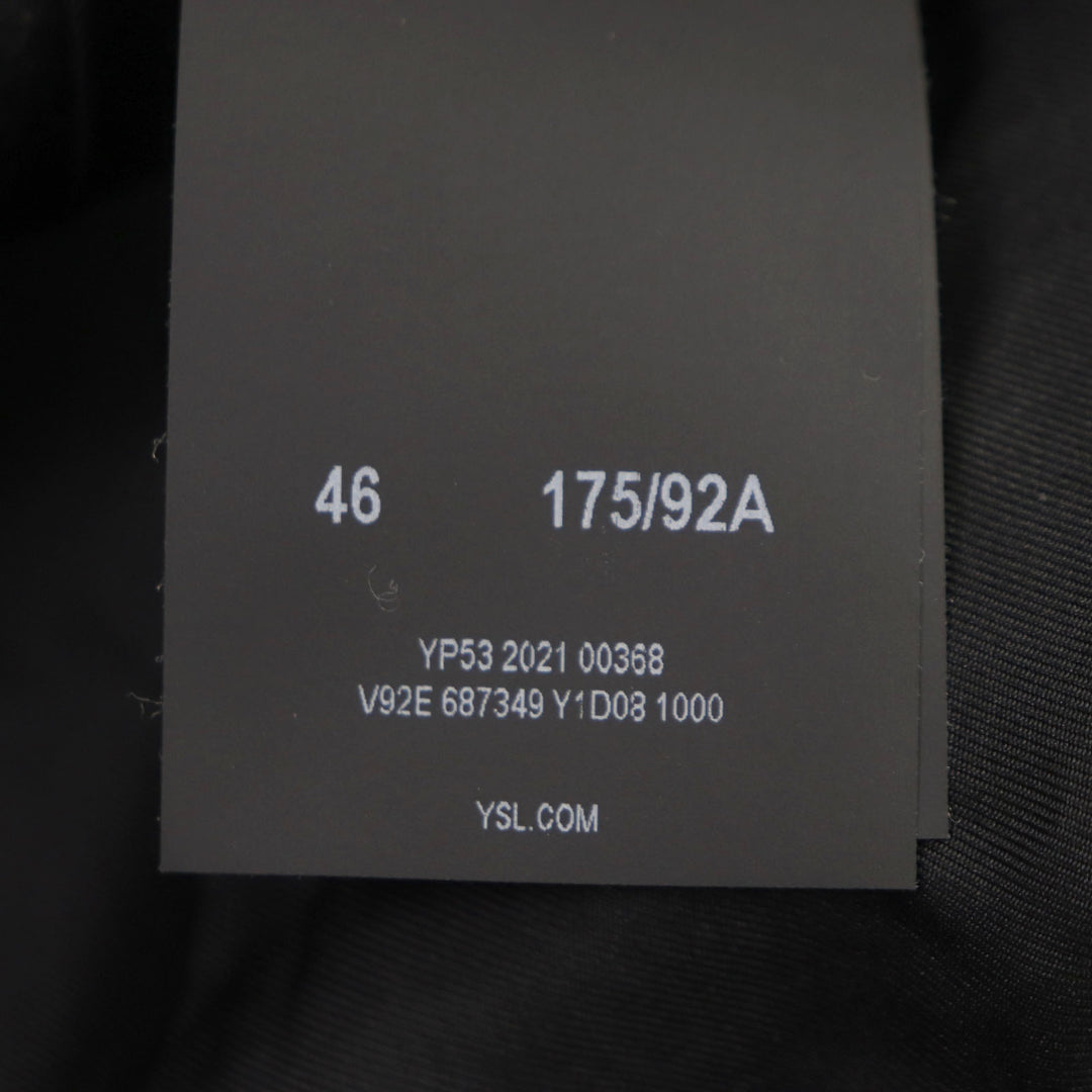 Excellent SAINT LAURENT PARIS tailored jacket Lining: 100% silk, black mens 46 687349