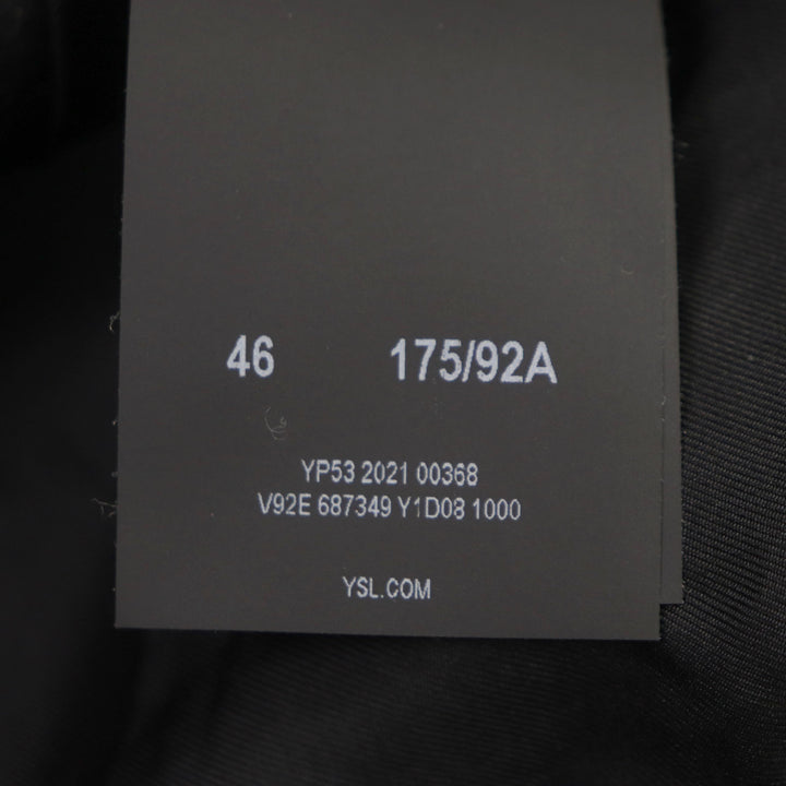 Excellent SAINT LAURENT PARIS tailored jacket Lining: 100% silk, black mens 46 687349
