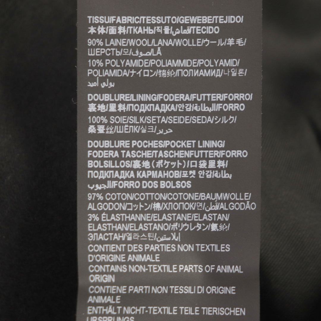 Excellent SAINT LAURENT PARIS tailored jacket Lining: 100% silk, black mens 46 687349