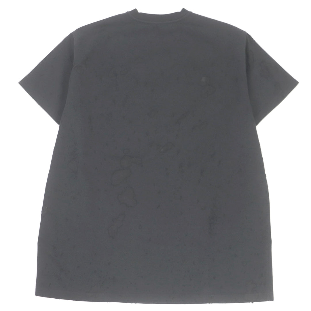 Discounted Great GIVENCHY Short sleeve T-shirt Destroyed logo print black XS BM70383Y0B