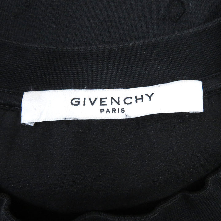 Discounted Great GIVENCHY Short sleeve T-shirt Destroyed logo print black XS BM70383Y0B
