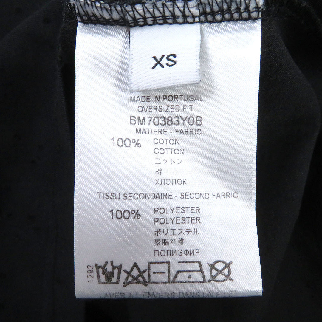 Discounted Great GIVENCHY Short sleeve T-shirt Destroyed logo print black XS BM70383Y0B