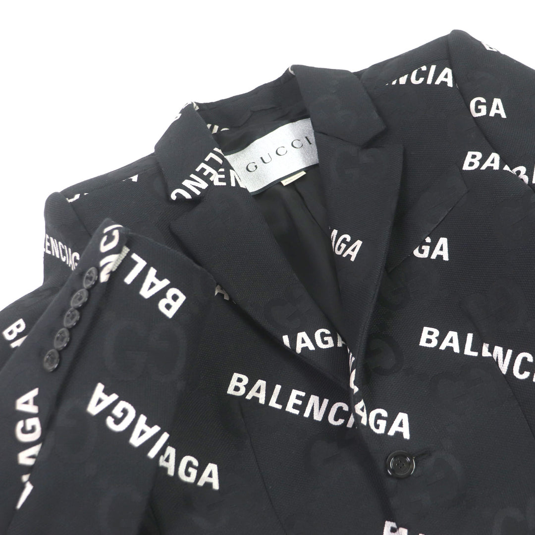 Discounted Excellent GUCCI×BALENCIAGA tailored jacket The Hacker Jumbo GG Jacket