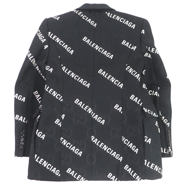 Discounted Excellent GUCCI×BALENCIAGA tailored jacket The Hacker Jumbo GG Jacket