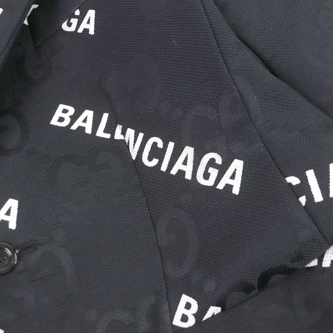 Discounted Excellent GUCCI×BALENCIAGA tailored jacket The Hacker Jumbo GG Jacket