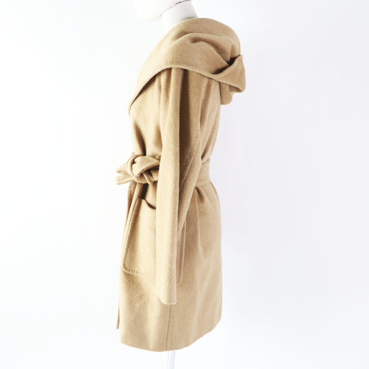 Discounted Great Max Mara coat rialto Belted hooded wrap coat Camel Camel Women 36