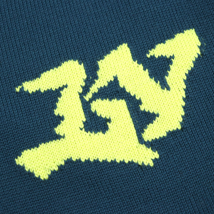 Discounted Excellent LOUIS VUITTON knit LV logo embroidery high gauge crew neck bicolor