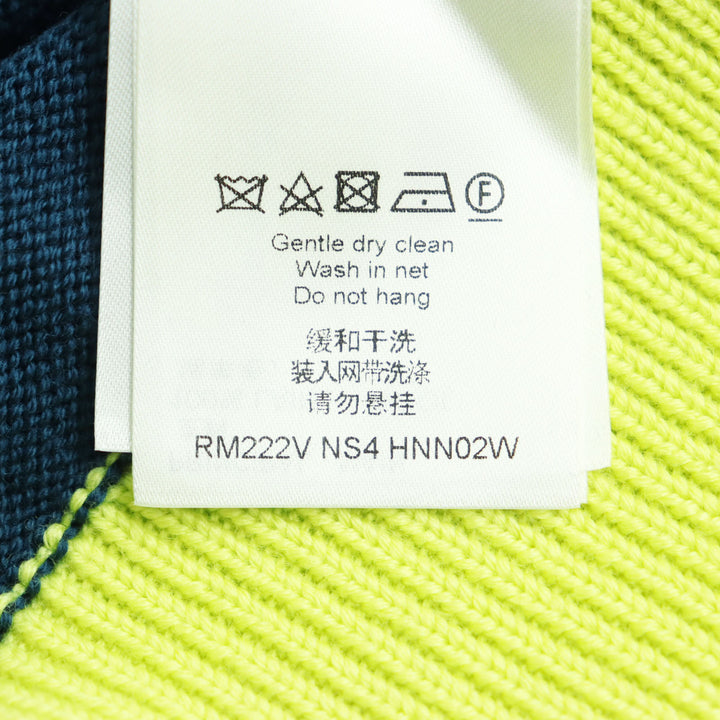 Discounted Excellent LOUIS VUITTON knit LV logo embroidery high gauge crew neck bicolor