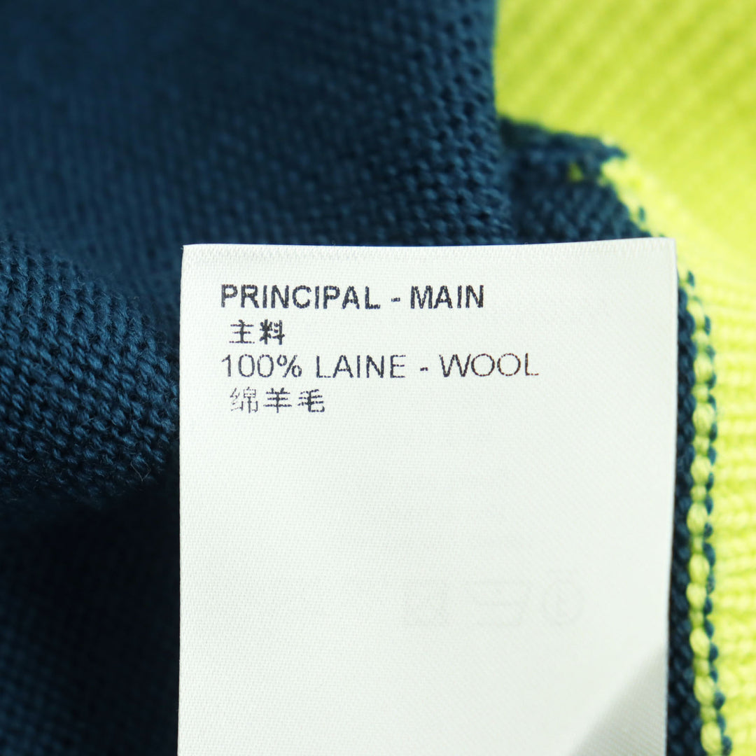 Discounted Excellent LOUIS VUITTON knit LV logo embroidery high gauge crew neck bicolor
