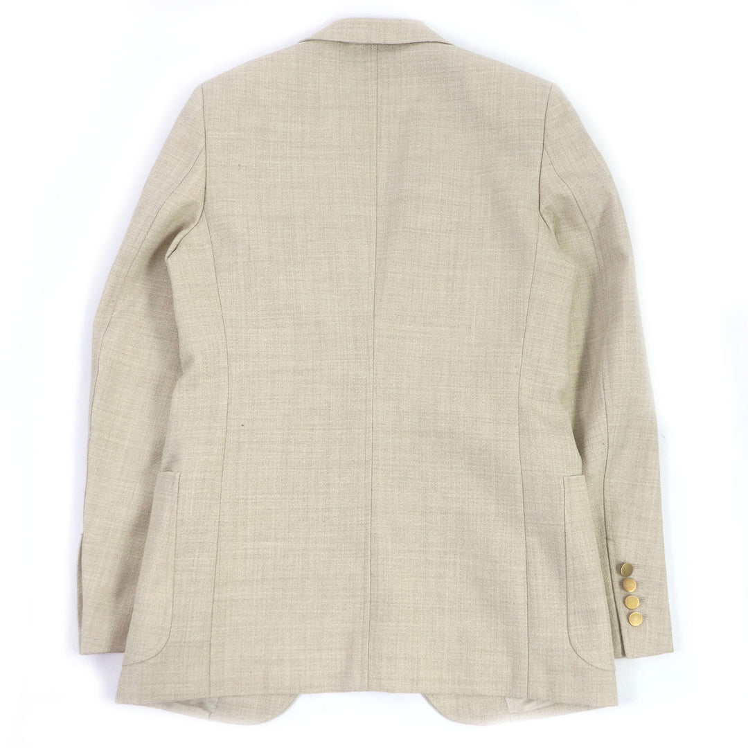 Discounted Excellent GUCCI tailored jacket Woven wide lapel gold button 44 623122