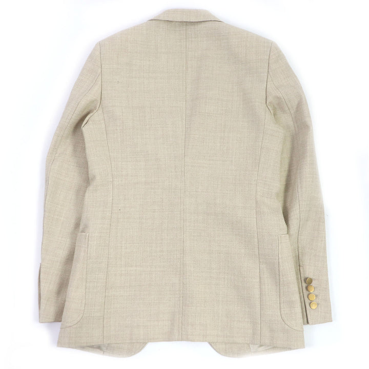 Discounted Excellent GUCCI tailored jacket Woven wide lapel gold button 44 623122