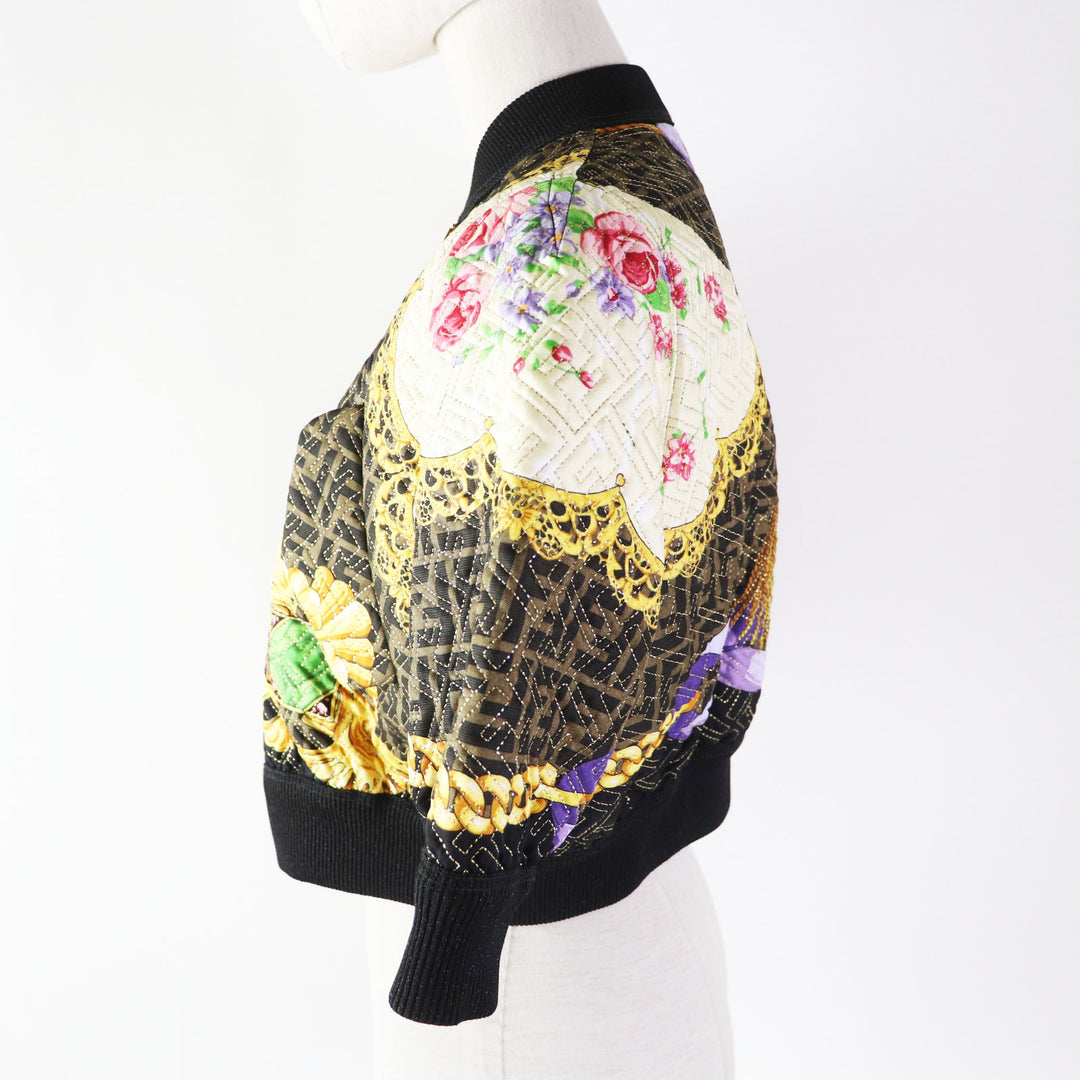 Discounted Pristine FENDACE Blouson FF logo Baroque Pattern 36 FJ7258