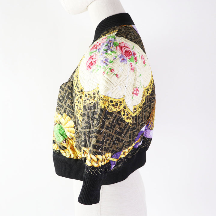 Discounted Pristine FENDACE Blouson FF logo Baroque Pattern 36 FJ7258