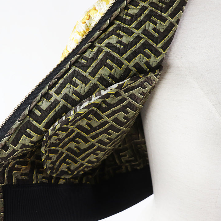 Discounted Pristine FENDACE Blouson FF logo Baroque Pattern 36 FJ7258