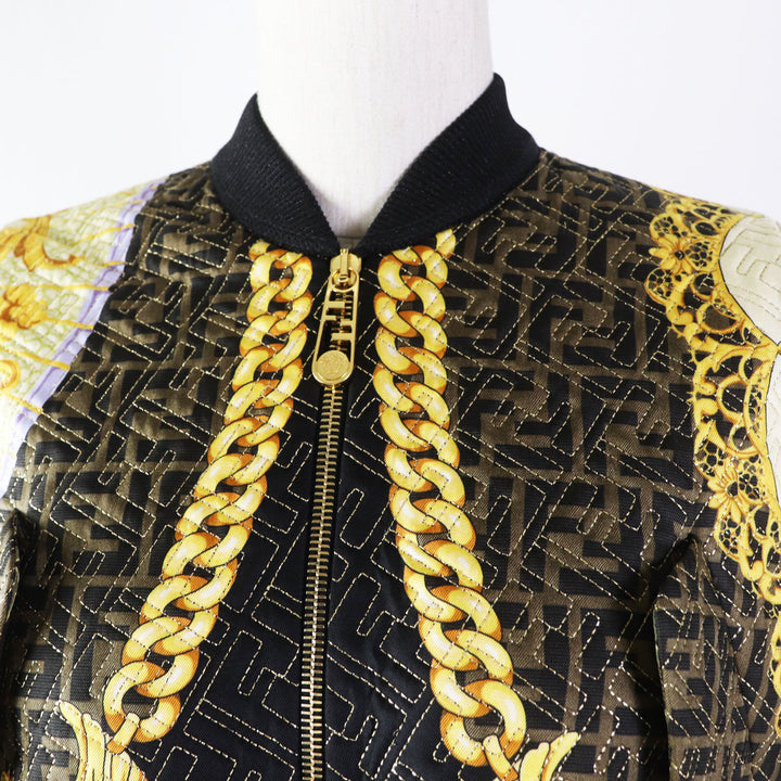 Discounted Pristine FENDACE Blouson FF logo Baroque Pattern 40 FJ7258