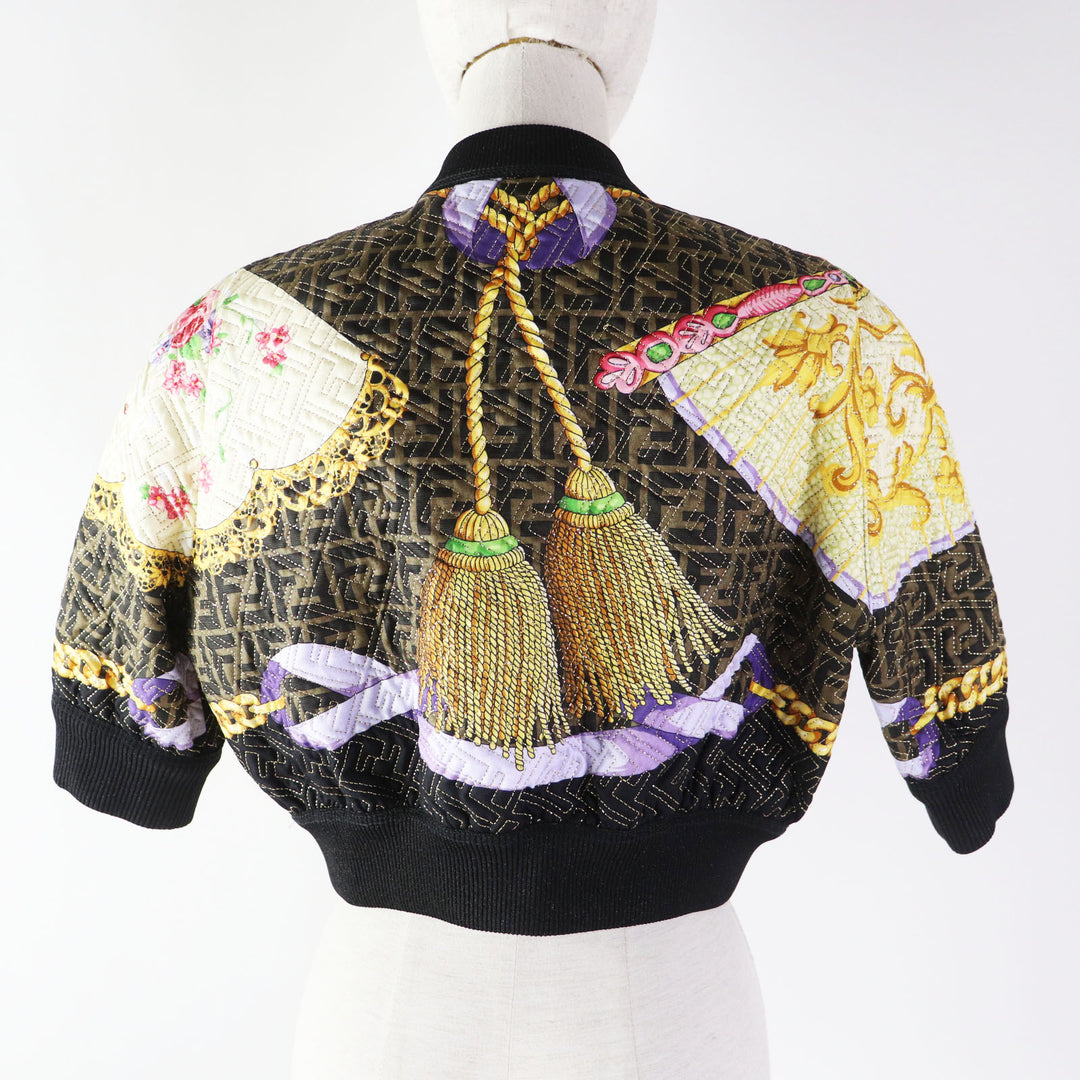 Discounted Pristine FENDACE Blouson FF logo Baroque Pattern 40 FJ7258