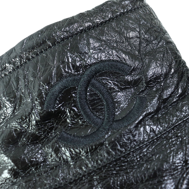 Discounted Great CHANEL short boots COCO Mark Embroidery Matelasse leather Women 36 G34096