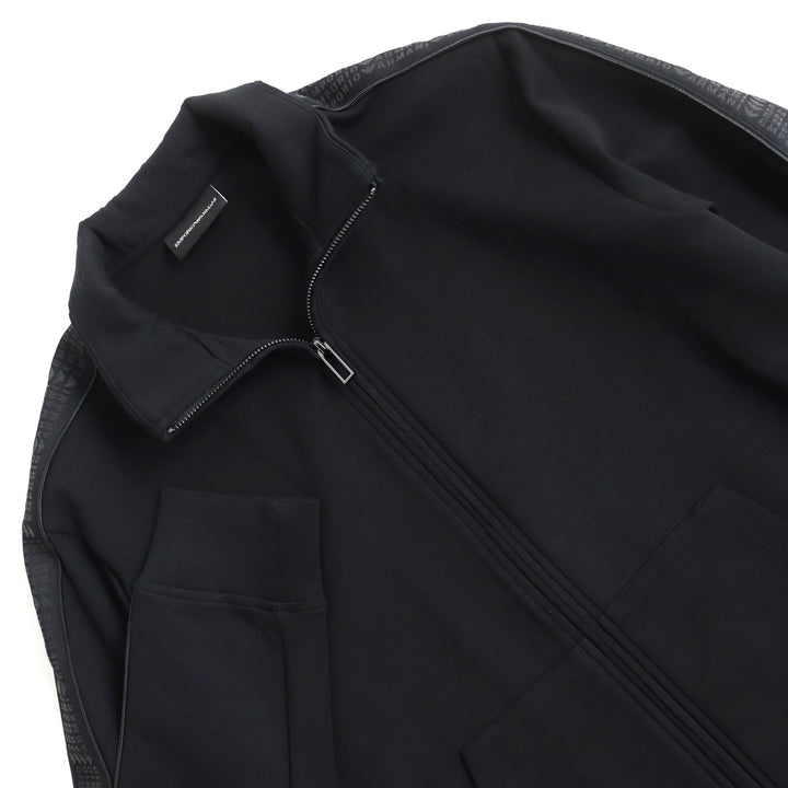 Discounted Excellent EMPORIO ARMANI Track jacket Double jersey Embossed side logo line L